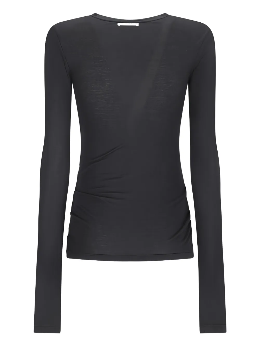 Destin long-sleeve draped top | Black | Image 1