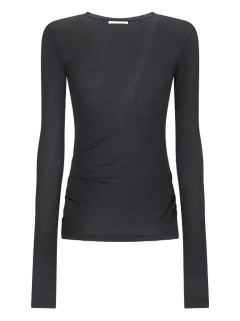 Destin long-sleeve draped top