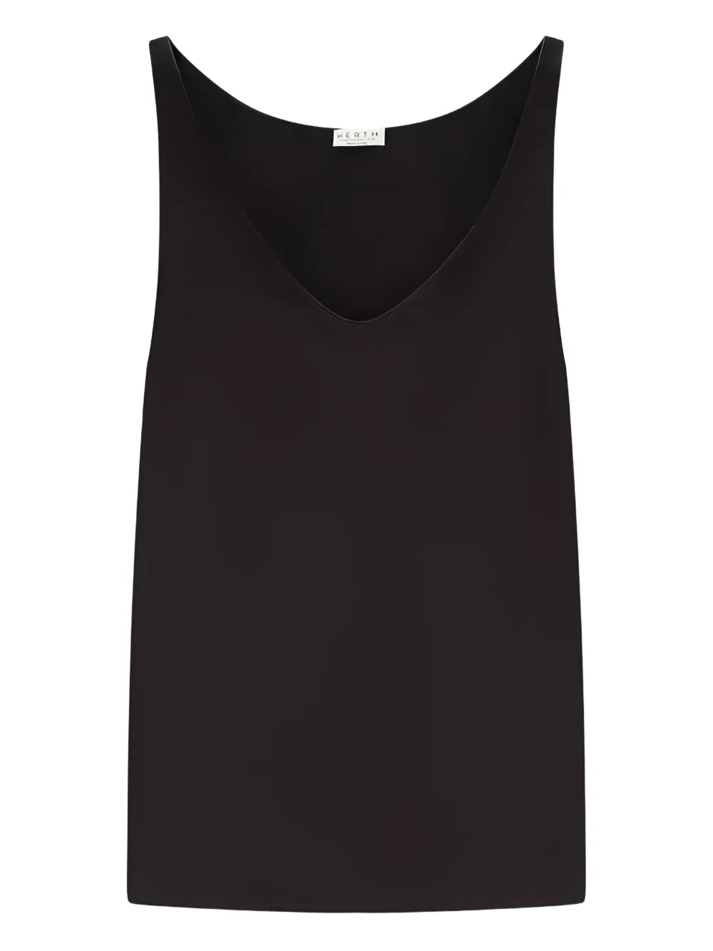 Hearth Else V-neck silk tank top | Black | Image 1