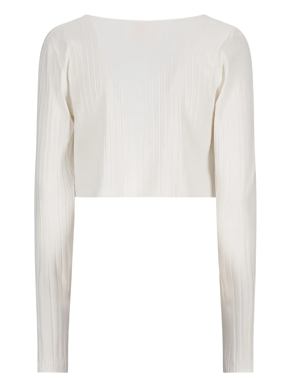 La Semaine ribbed button-fastening top - Wit