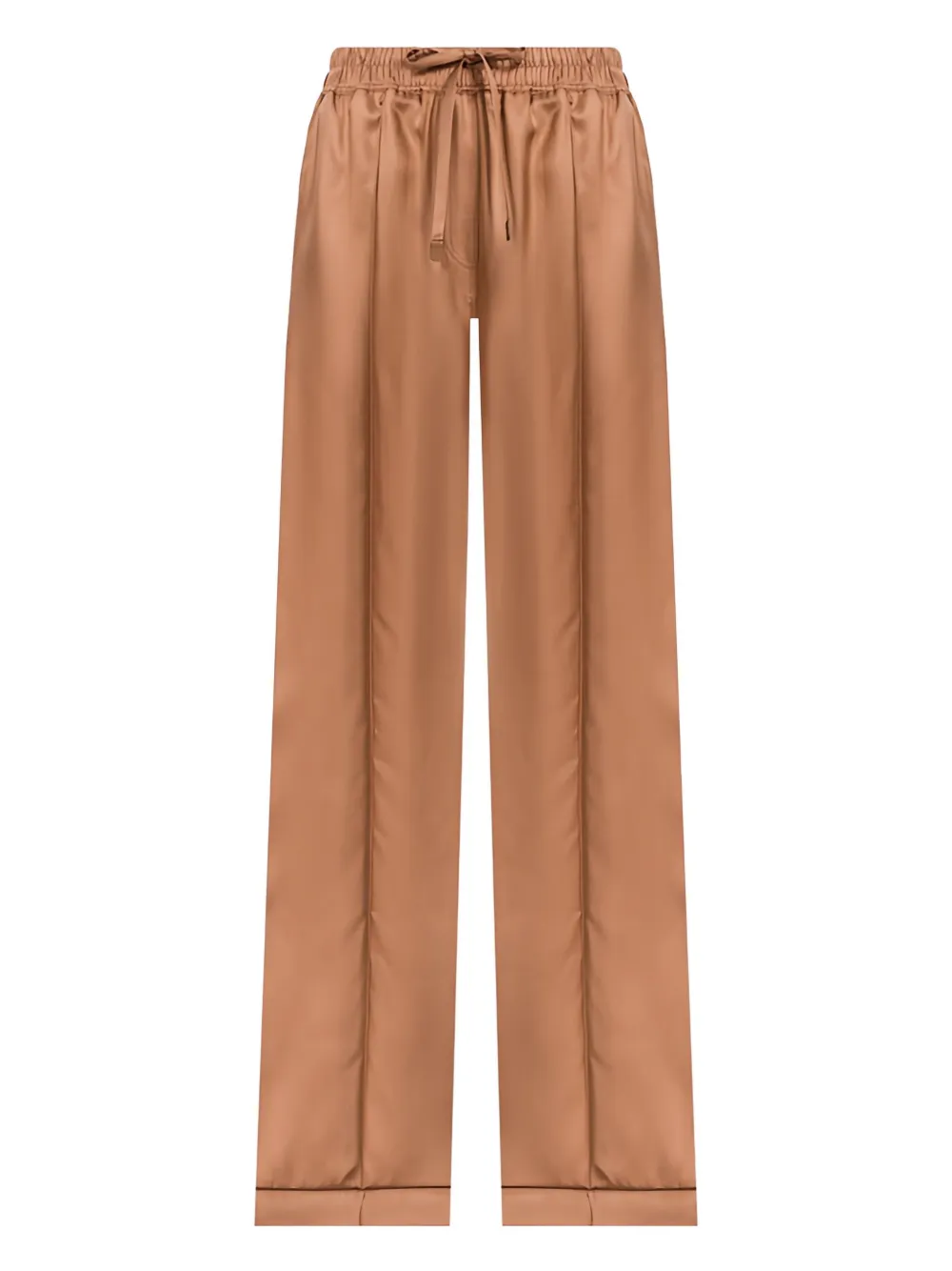TOM FORD Zijden broek met trekkoord Bruin