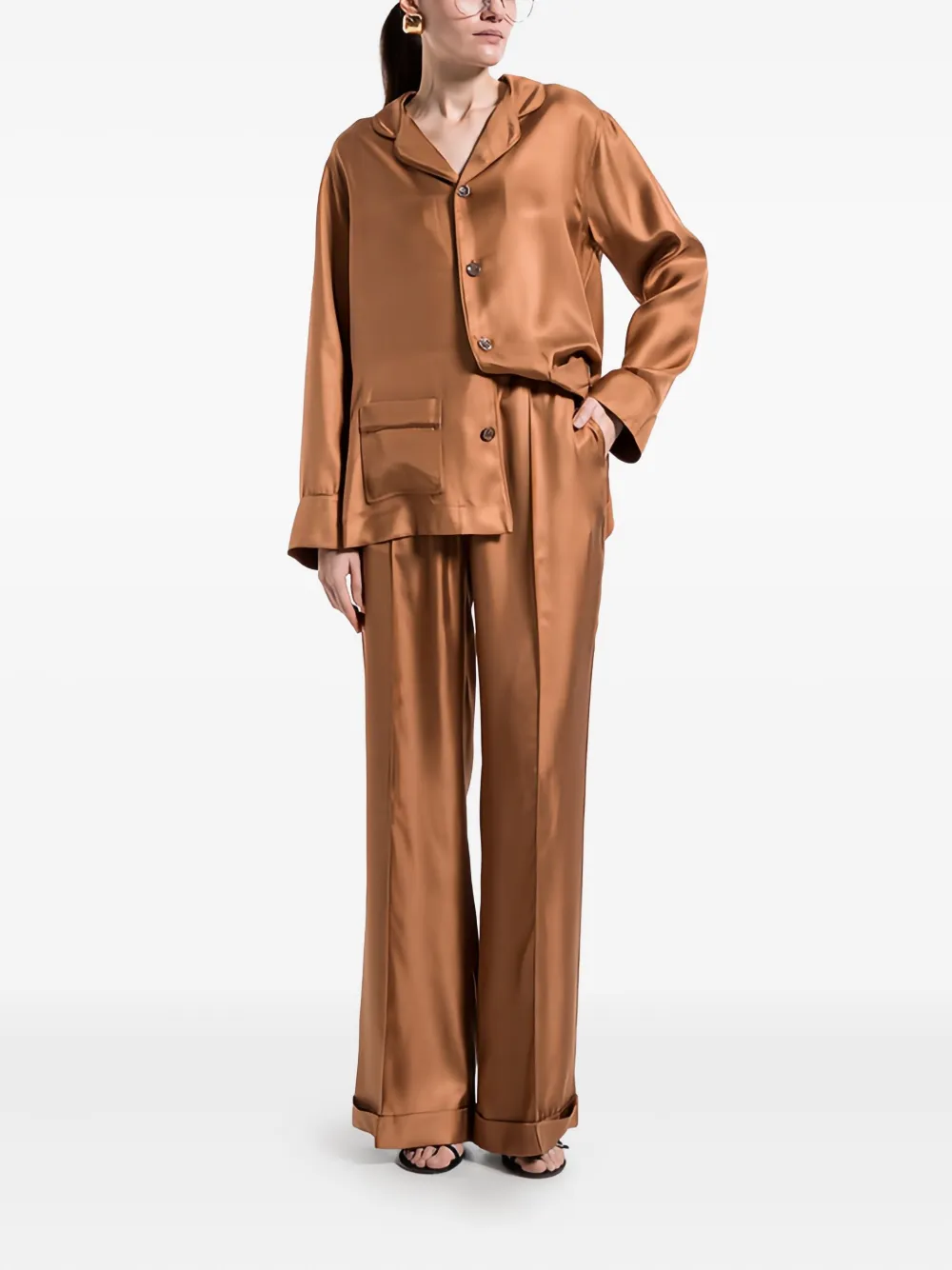 TOM FORD drawstring silk trousers - Bruin