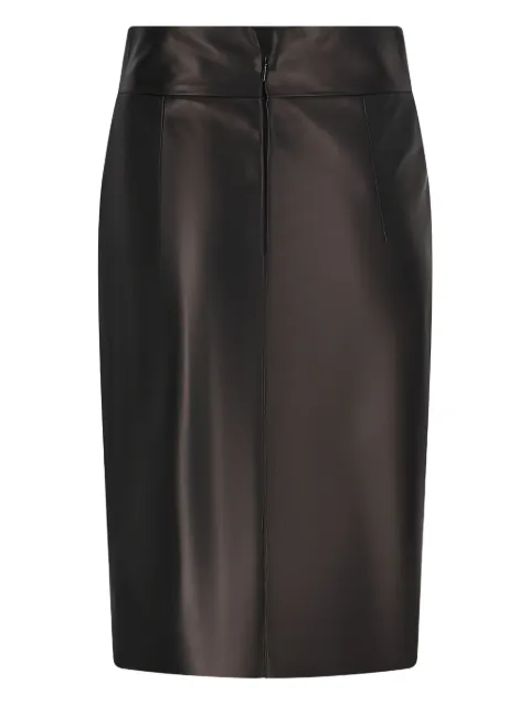Tagliatore leather pencil midi skirt