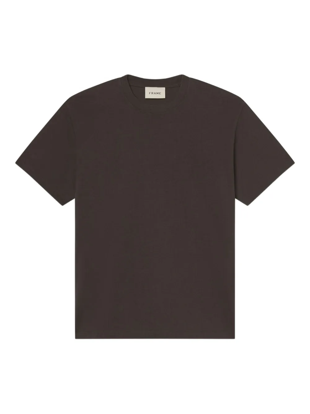 FRAME T-shirt met geborduurd logo Bruin