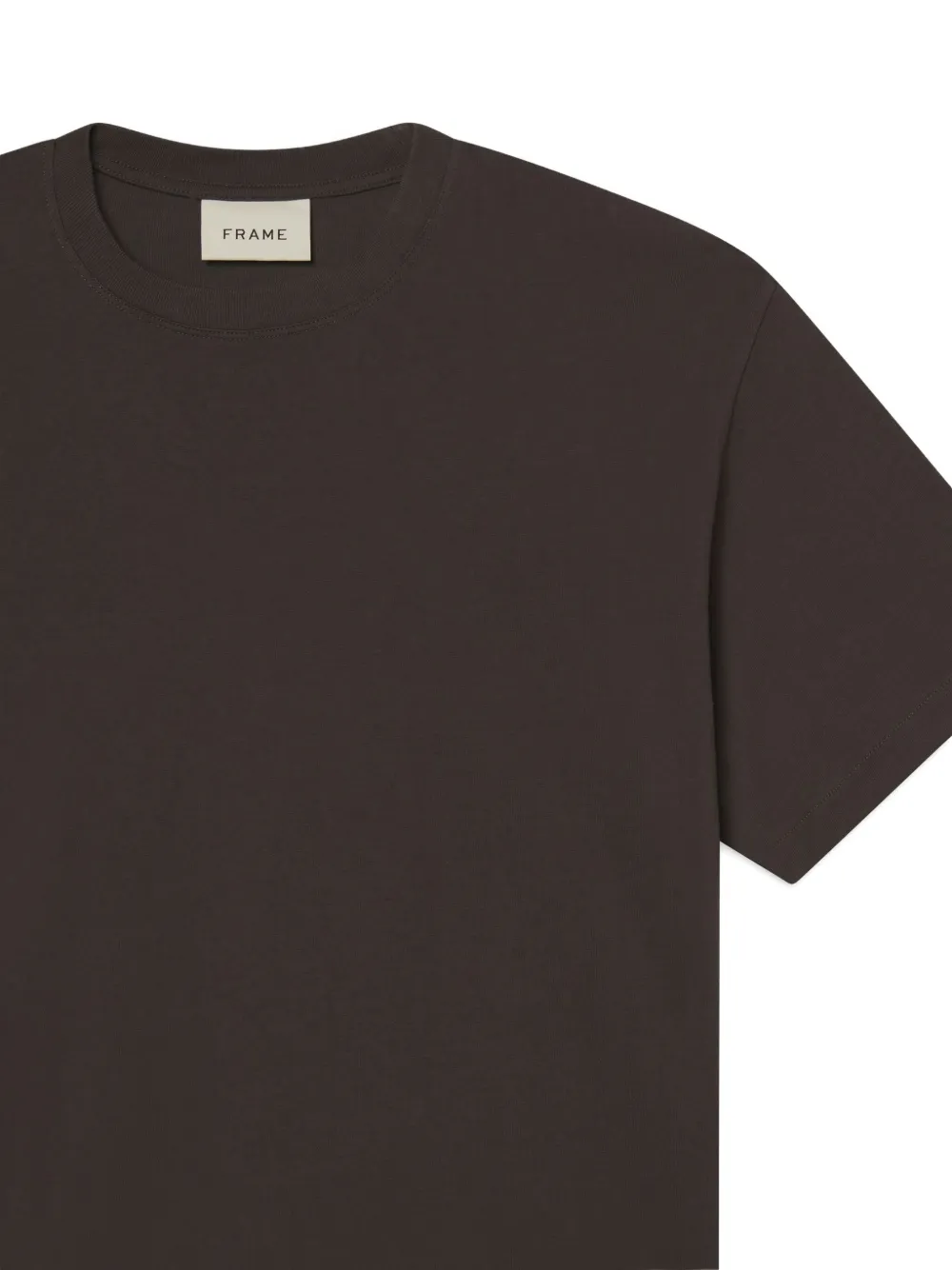 FRAME T-shirt met geborduurd logo Bruin