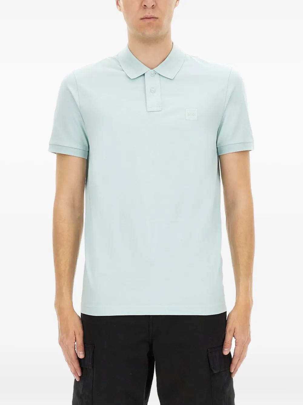 BOSS Poloshirt met klein logo Groen