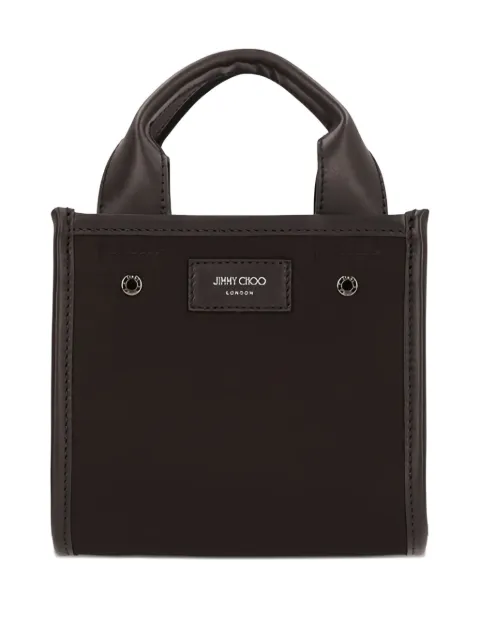 Jimmy Choo leather-trimmed tote bag