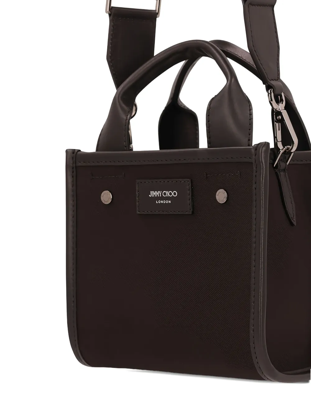 Jimmy Choo leather-trimmed tote bag Zwart