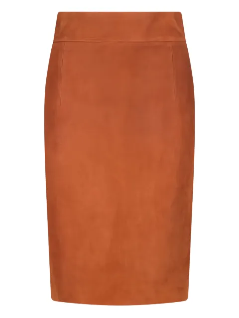 Tagliatore suede pencil midi skirt