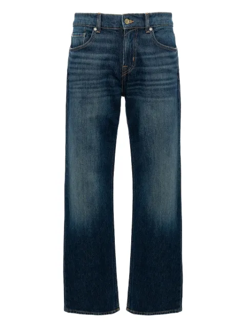 7 For All Mankind straight-leg cotton-blend jeans