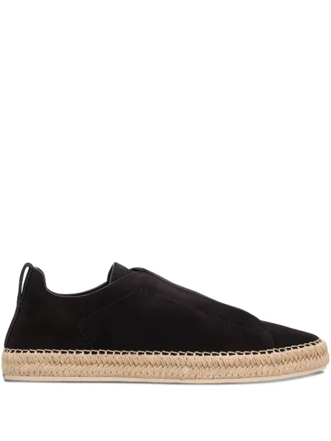 Zegna  leather espadrille sneakers