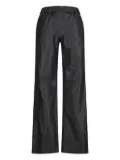 Enes elastic-waist leather trousers - Black