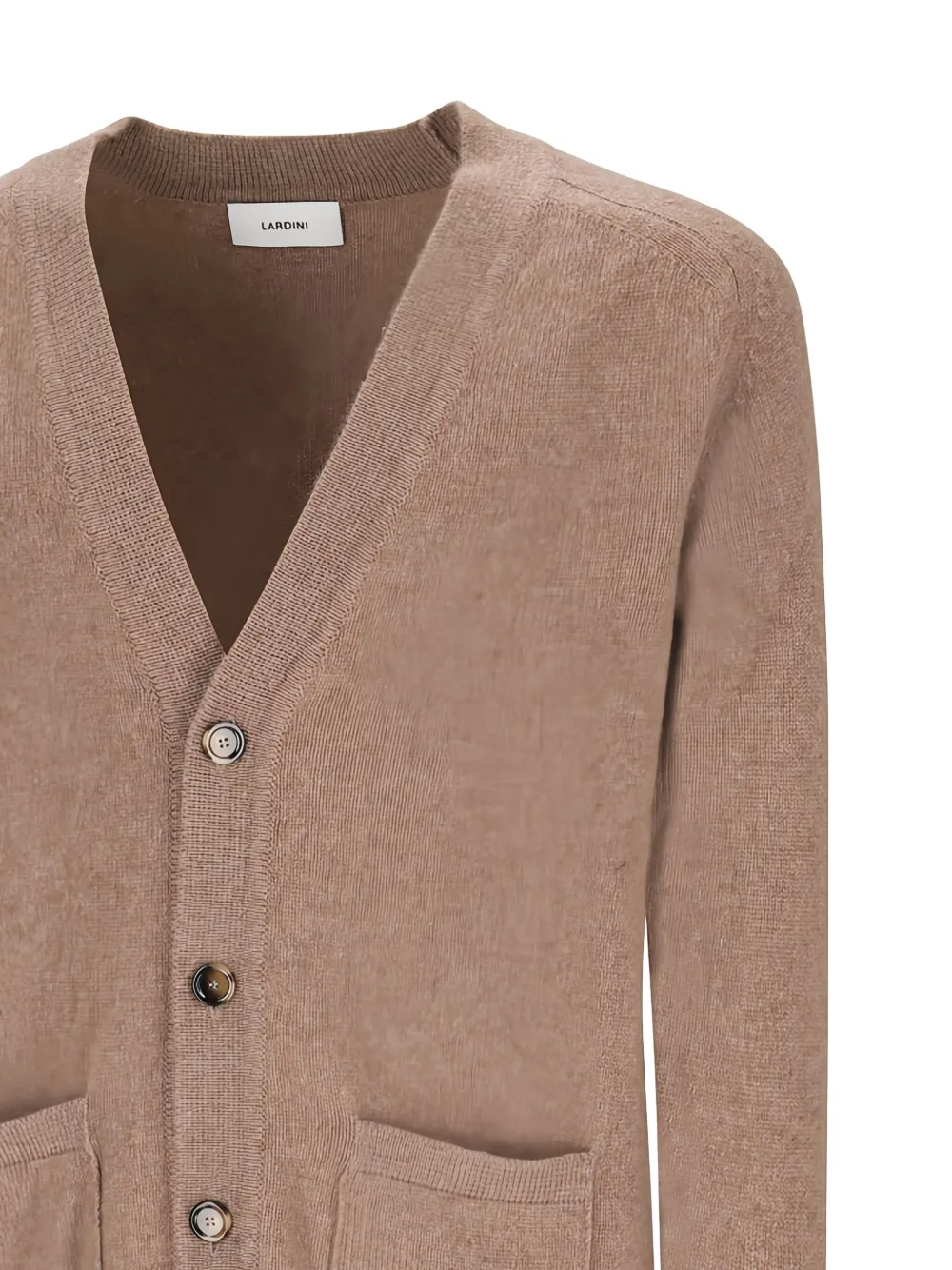 Lardini Vest met opgestikte zakken en knopen Beige