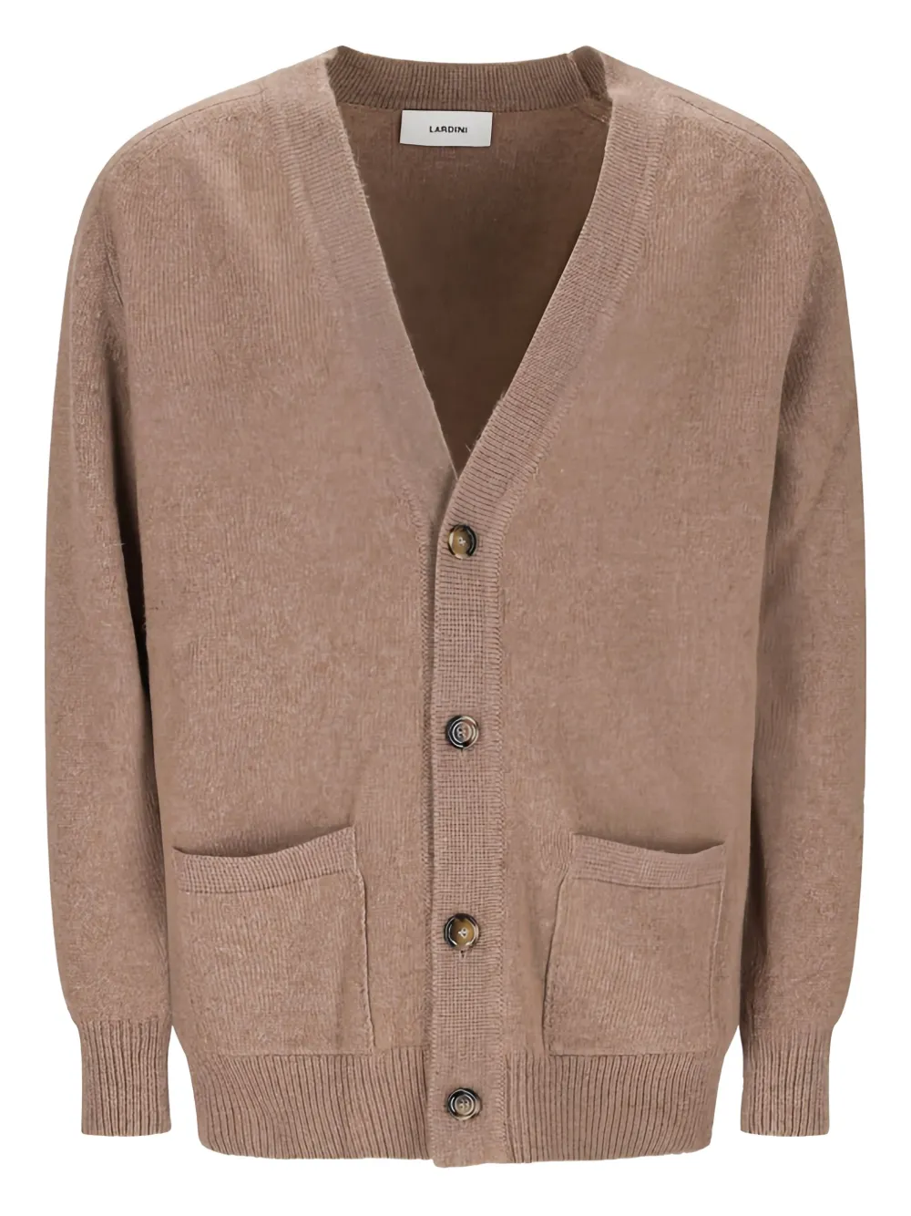 Lardini Vest met opgestikte zakken en knopen Beige