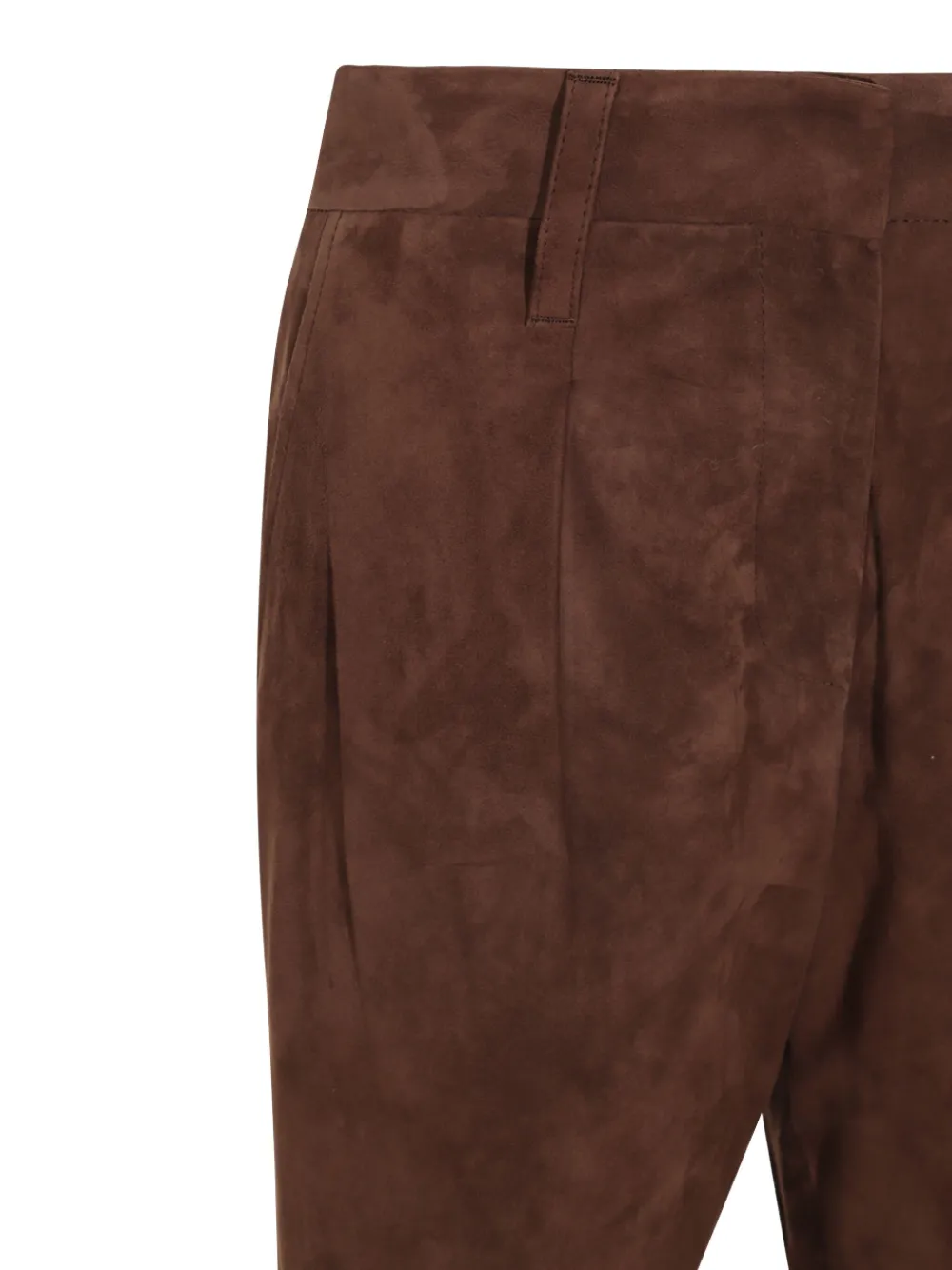 Brunello Cucinelli Suède broek Bruin