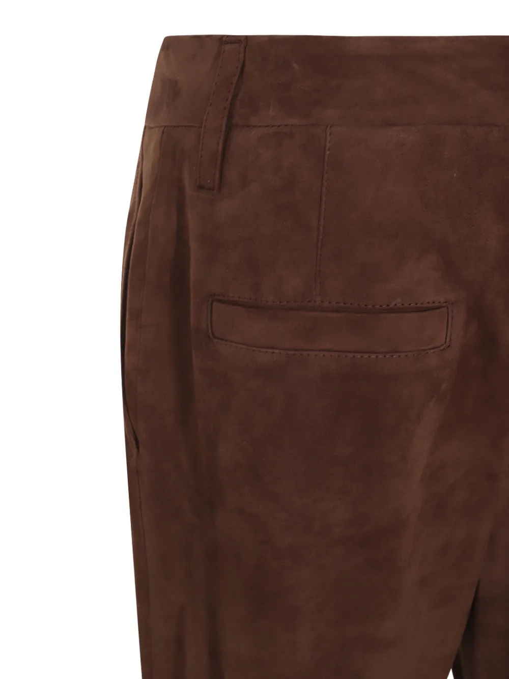Brunello Cucinelli Suède broek Bruin