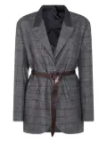 Brunello Cucinelli belted blazer - Grey