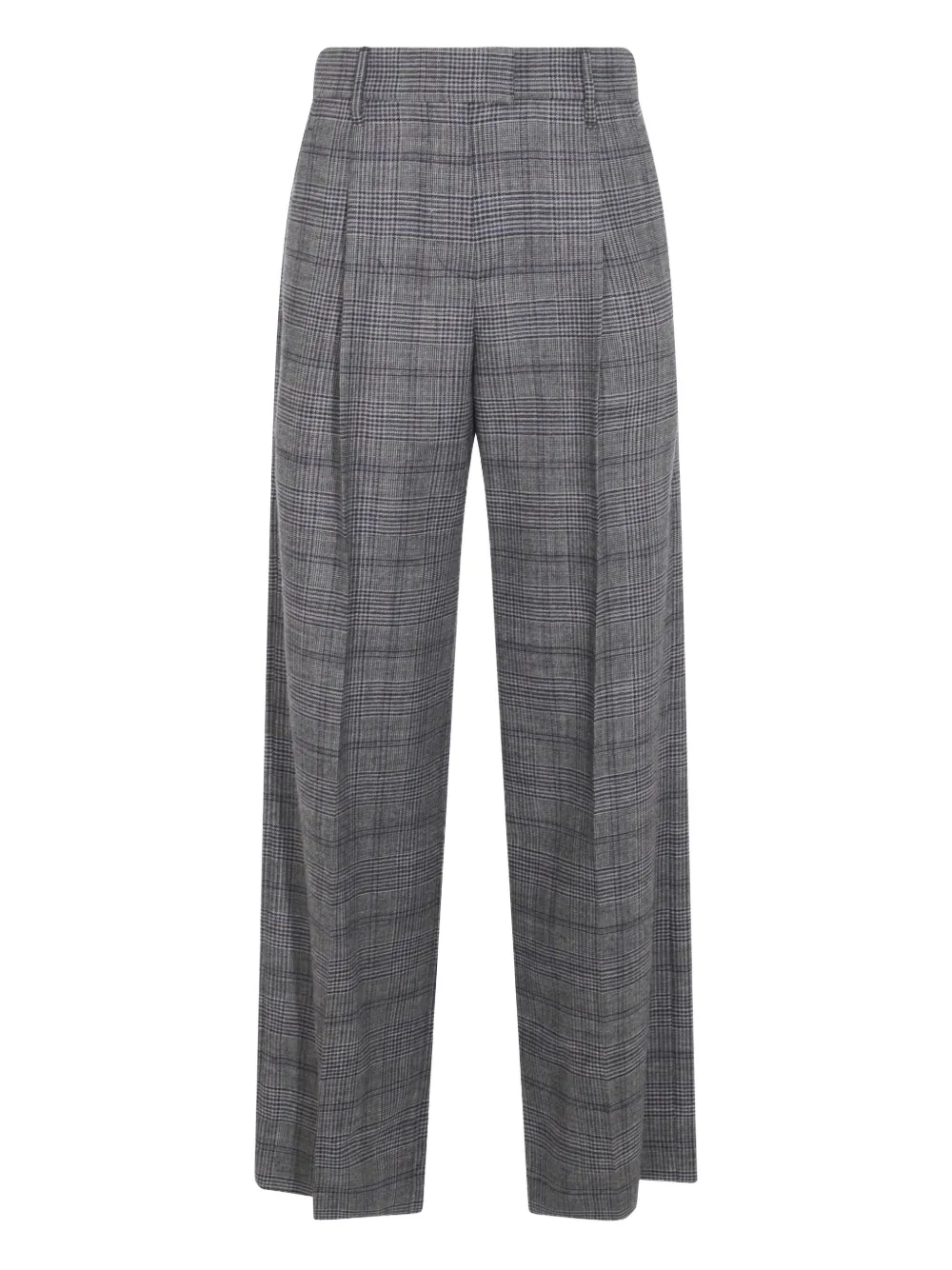 Brunello Cucinelli check-pattern trousers | Grey | Image 1