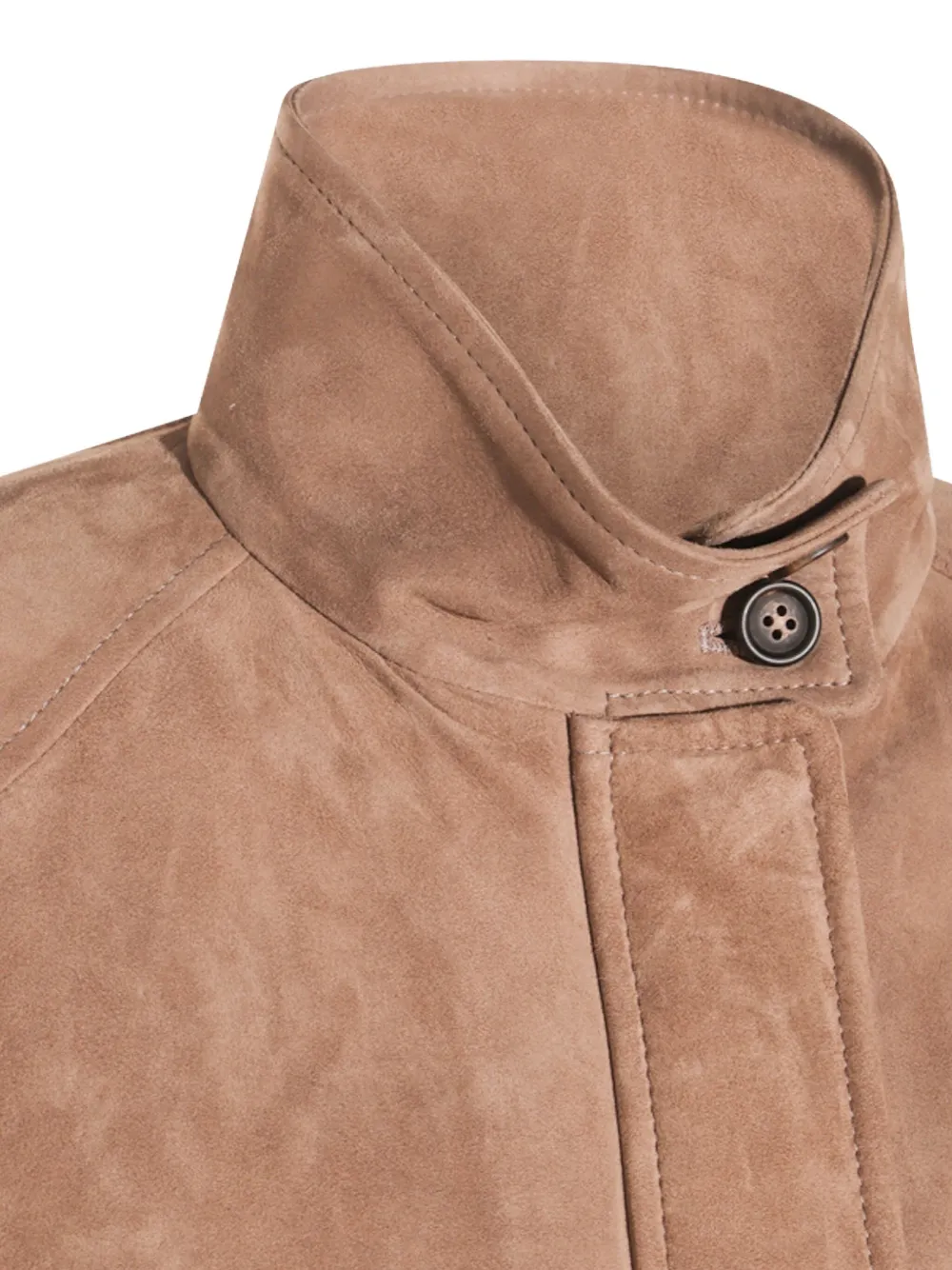 Brunello Cucinelli Suède bomberjack Bruin