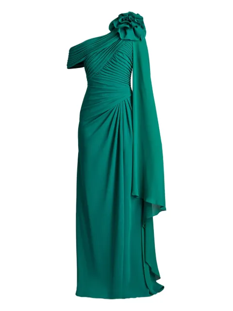 Tadashi Shoji Kamari draped off-shoulder gown