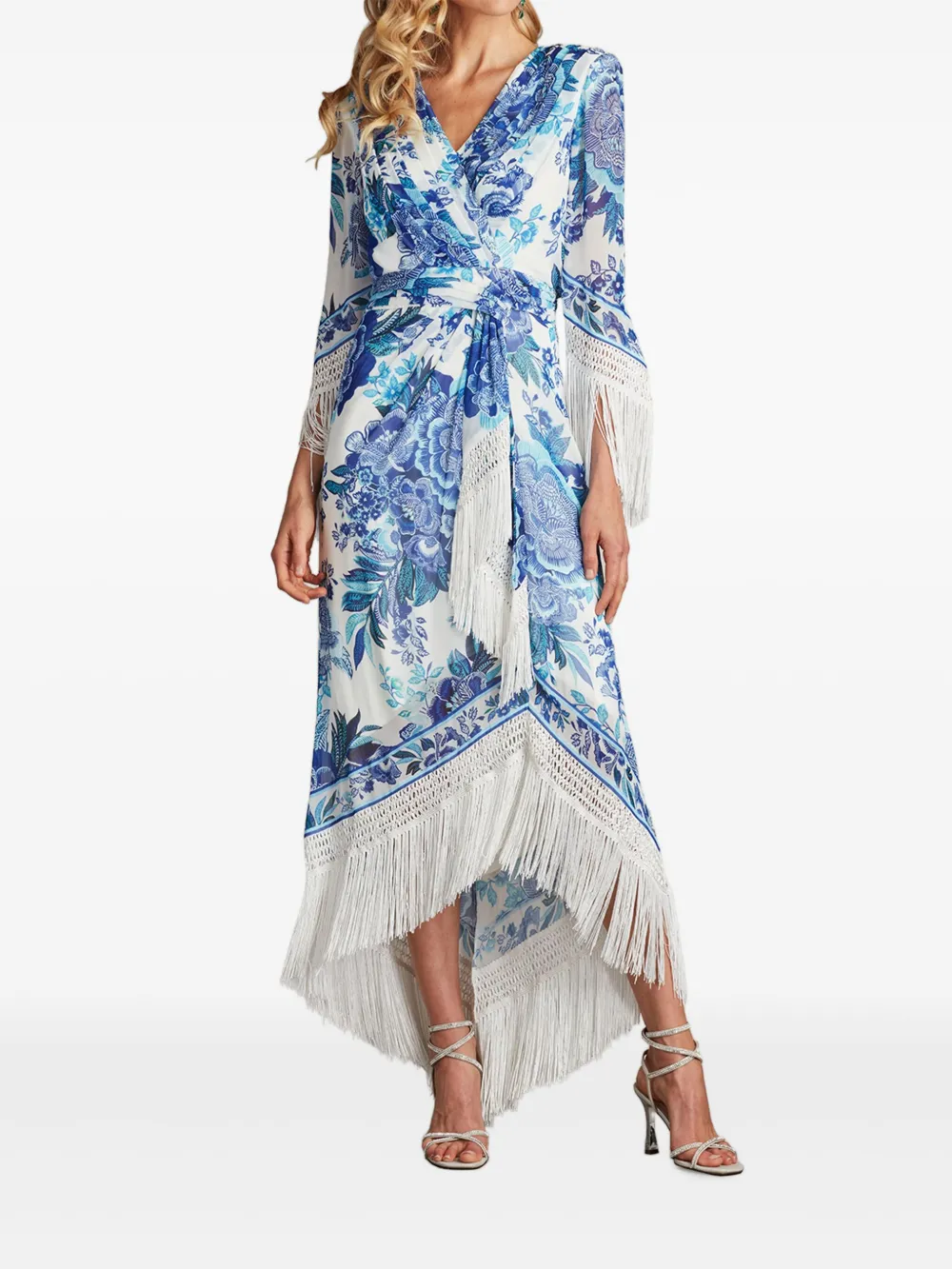 Tadashi Shoji Wikkeljurk met bloemenprint - Blauw