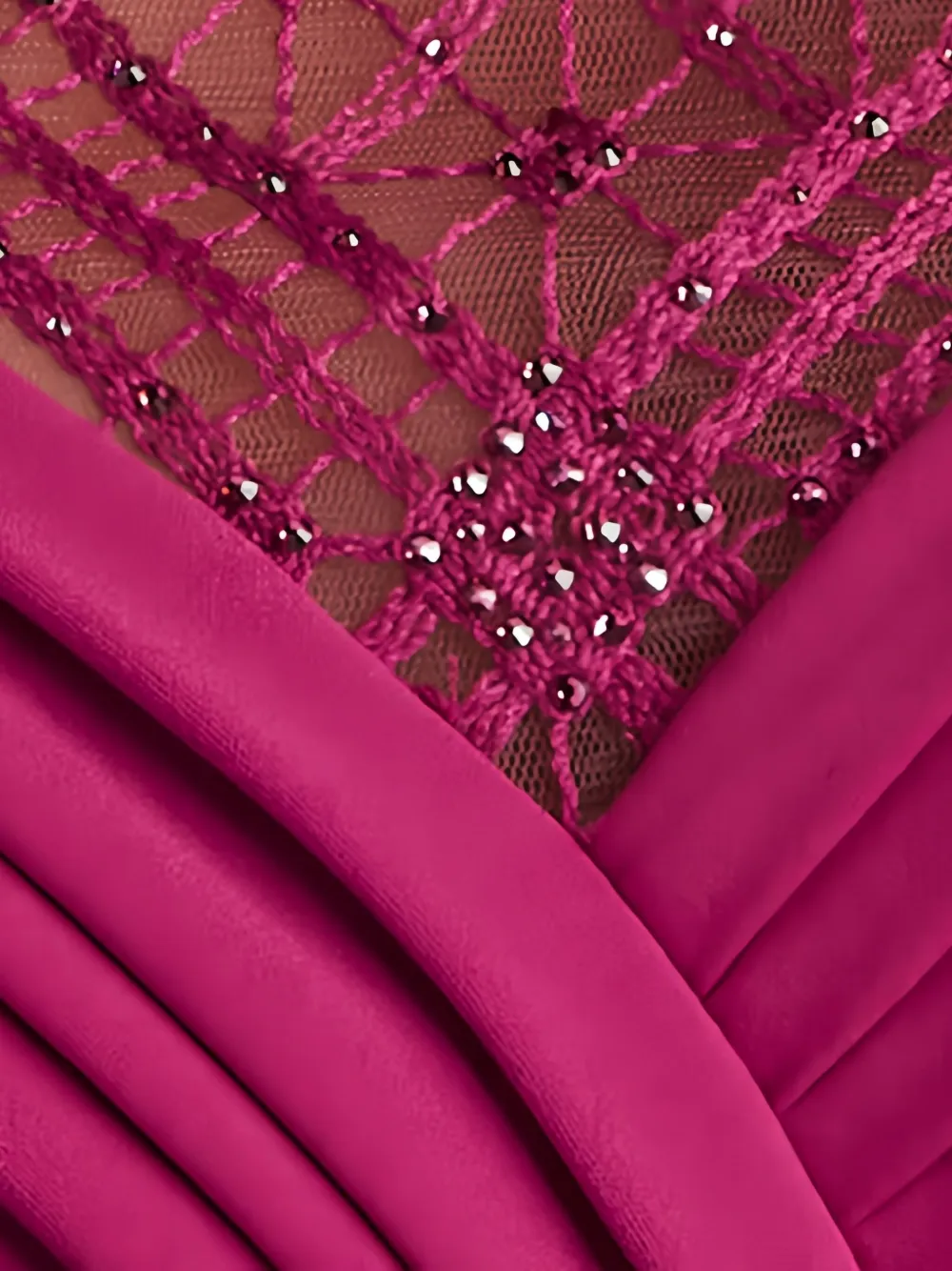 Tadashi Shoji Short Sleeve Gathered Slit Gown In Pink