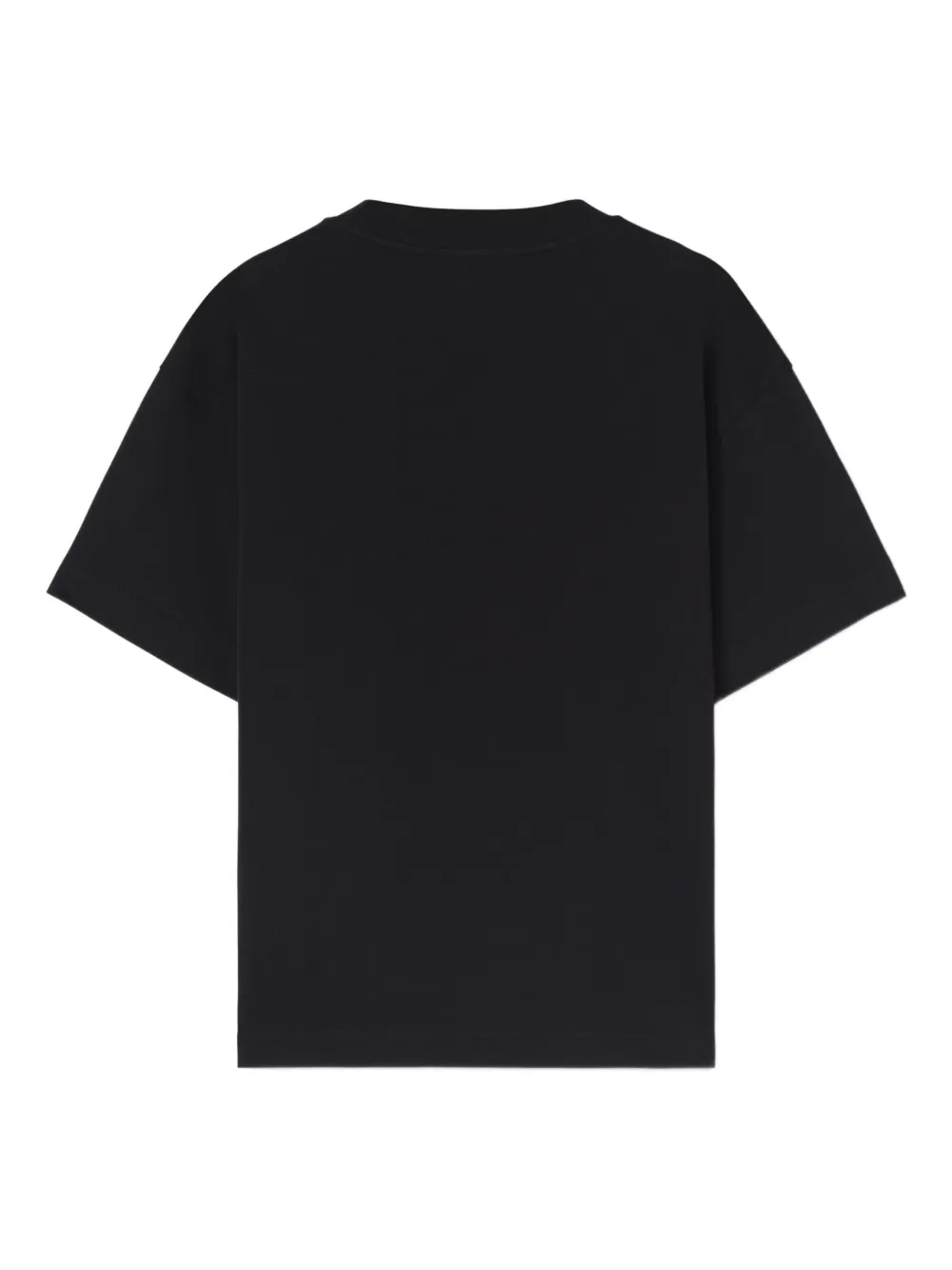 Palm Angels T-shirt verfraaid met vlammen en ronde hals - Zwart