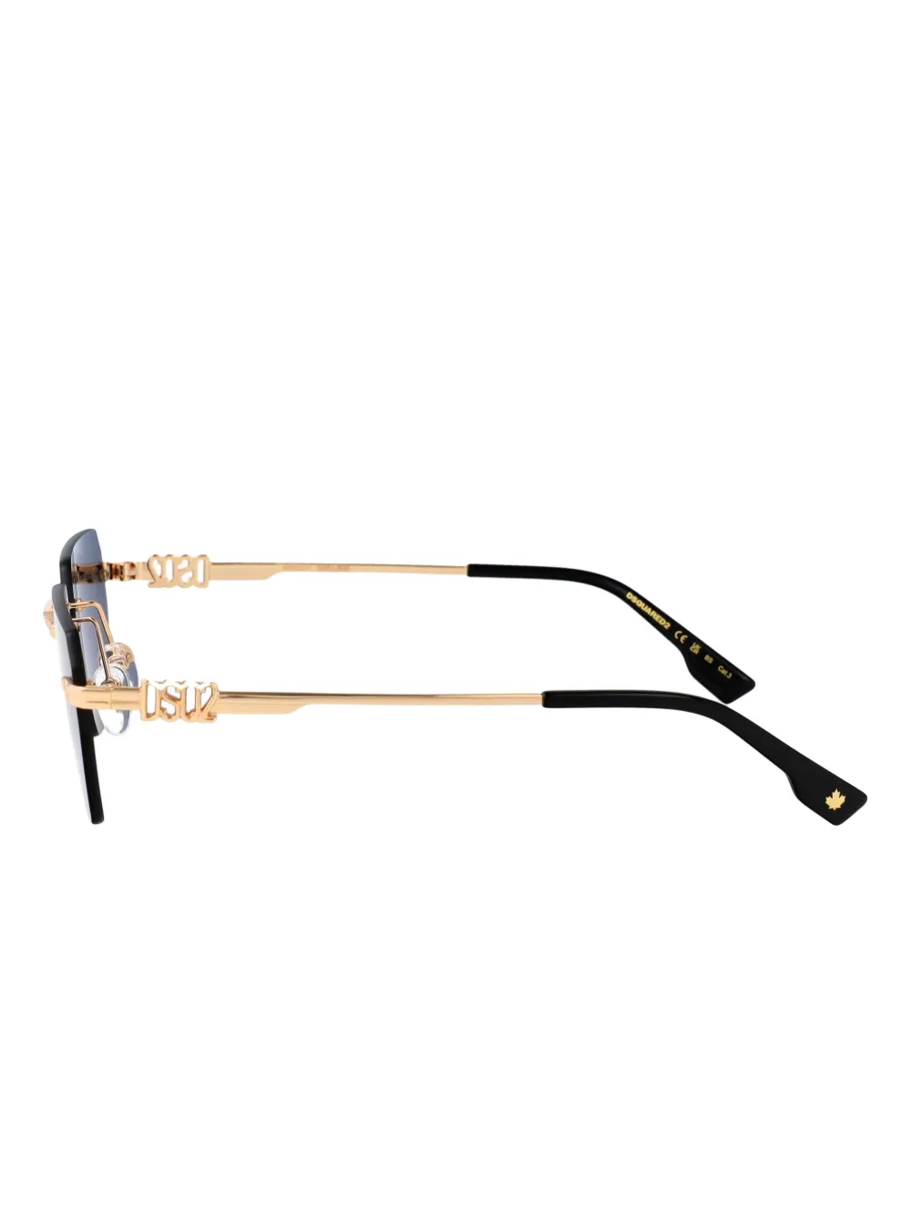 DSQUARED2 EYEWEAR Zonnebril met geometrisch montuur Goud