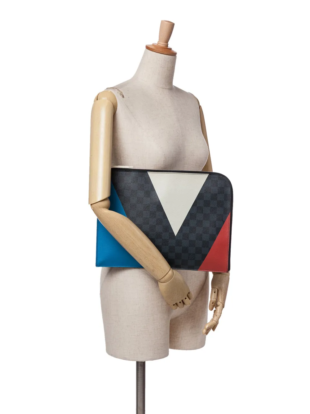 Louis Vuitton Pre-Owned 2016 Damier Cobalt Americas Cup Pochette Jour GM clutch bag | Pre-Owned | Image 2