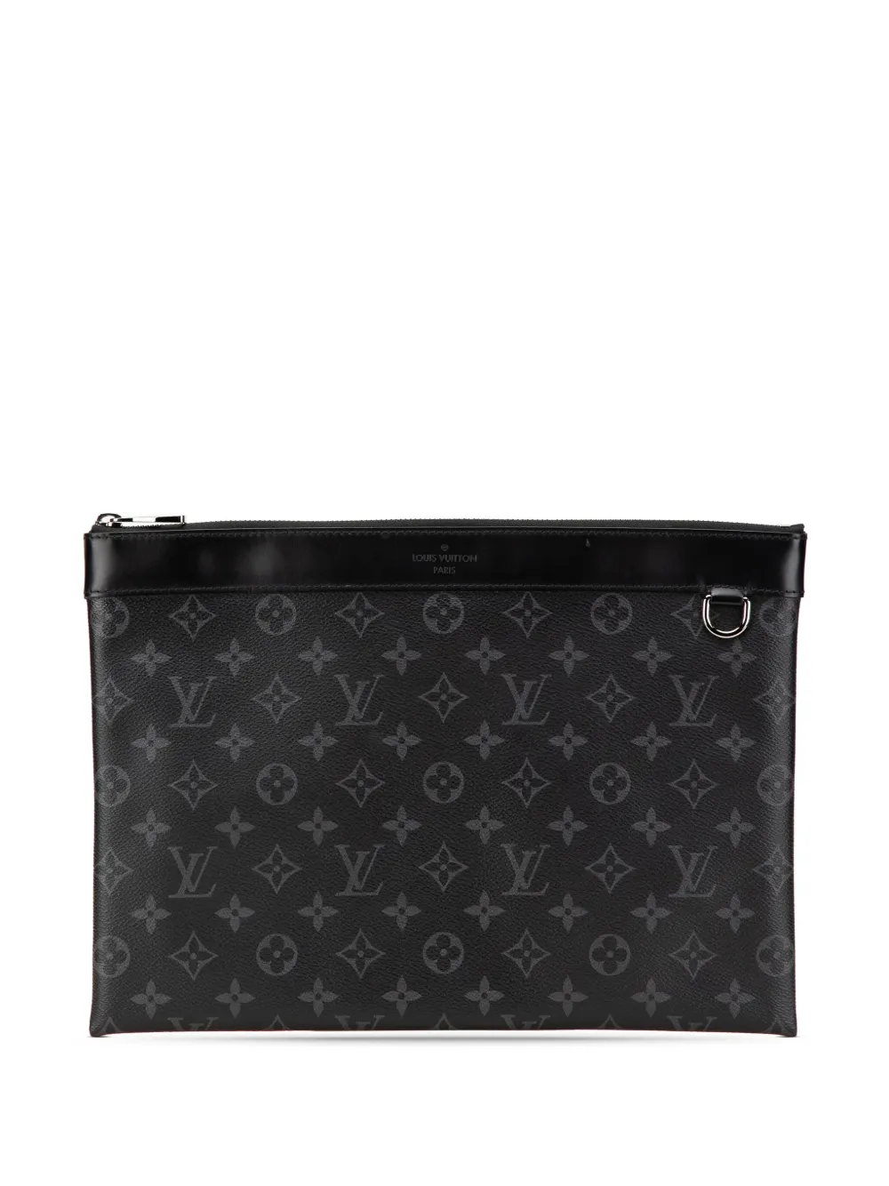 Pre-owned Louis Vuitton 2017 Monogram Eclipse Discovery Pochette Gm Clutch Bag