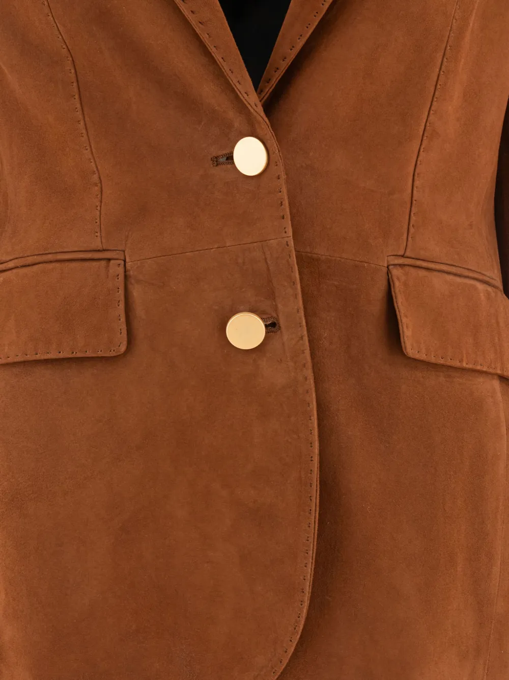 Tagliatore suede gold-button jacket Bruin