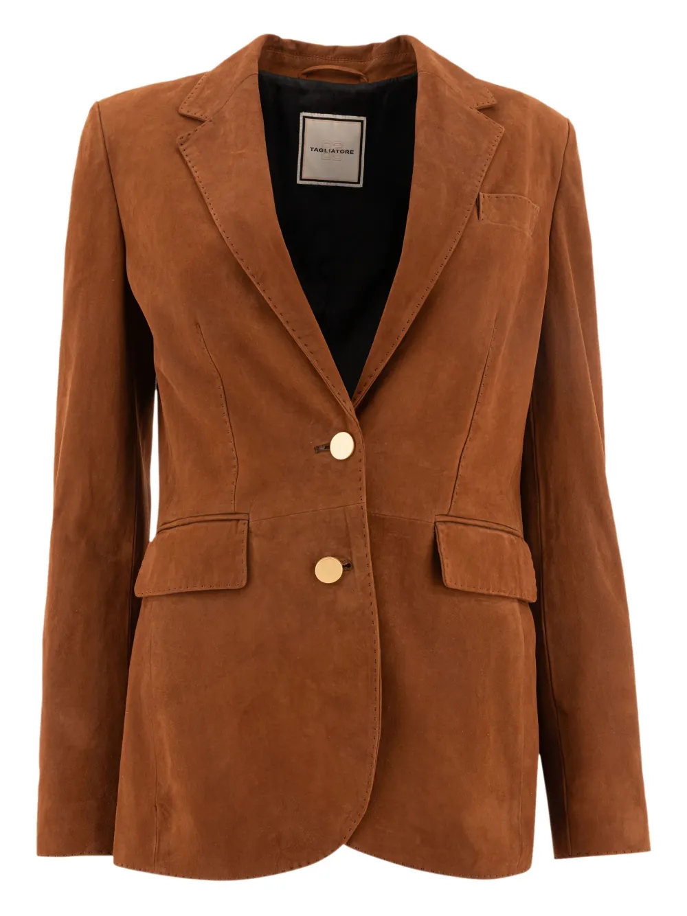 Tagliatore suede gold-button jacket Bruin