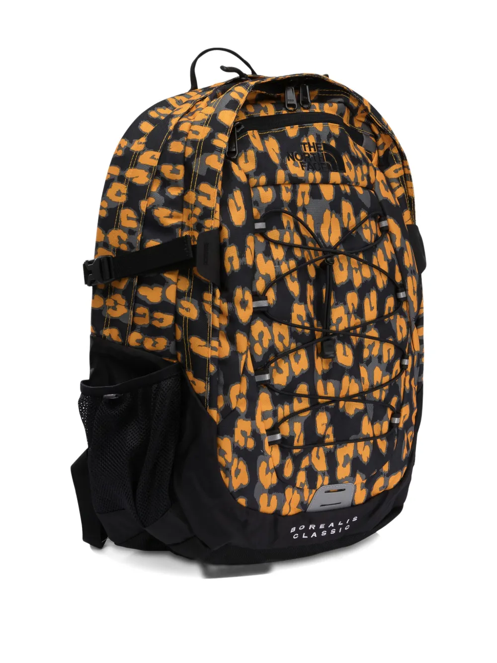 The North Face Leopard-print Drawstring Backpack In Black