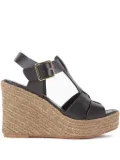 Paloma Barceló 100mm Alison wedge sandals - Black