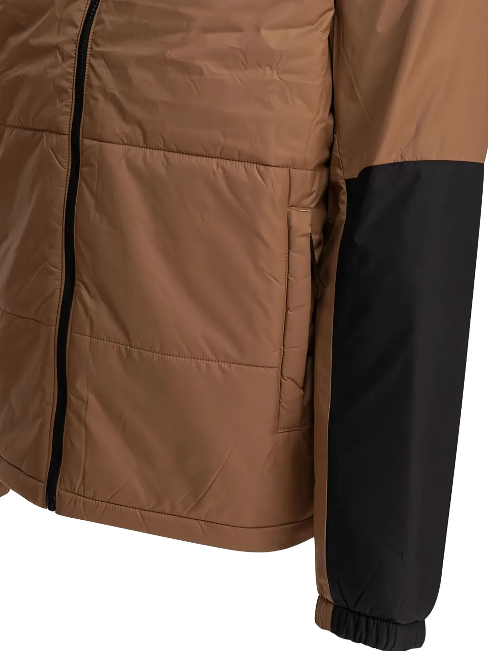 The North Face Tweekleurig gewatteerd jack Bruin