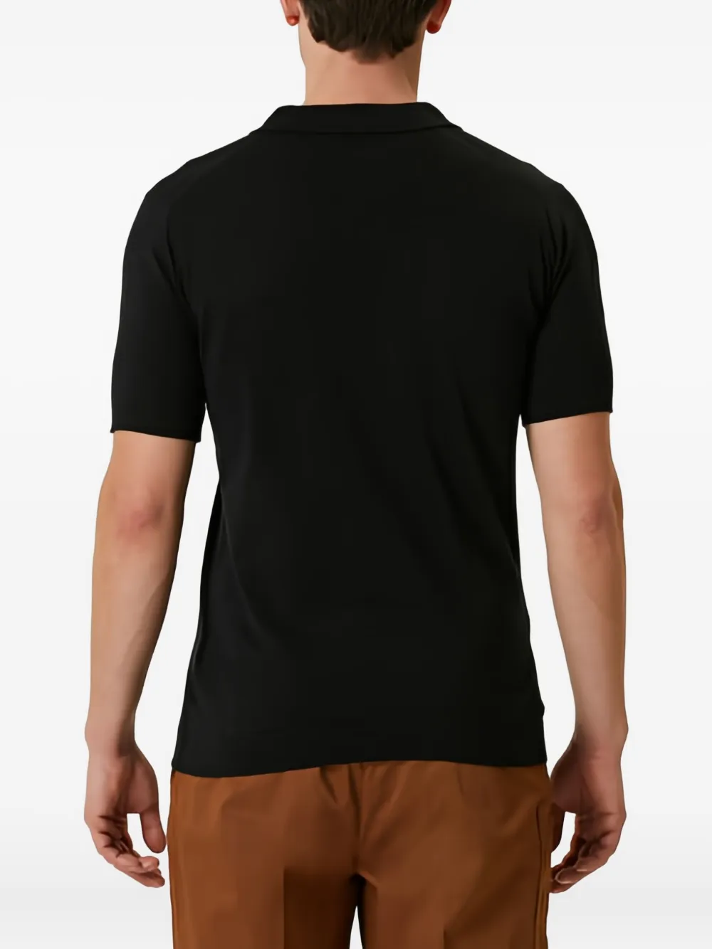 John Smedley Sweater met halve rits Zwart
