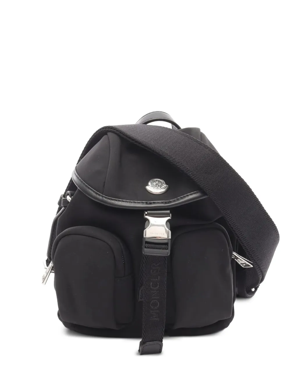 Moncler Trick Buckle-closure Crossbody Bag In Black