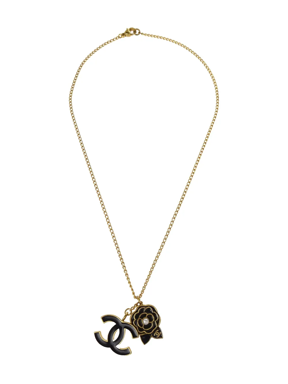 CHANEL Pre-Owned collier à pendentif Camellia (2002) | or | Image 1