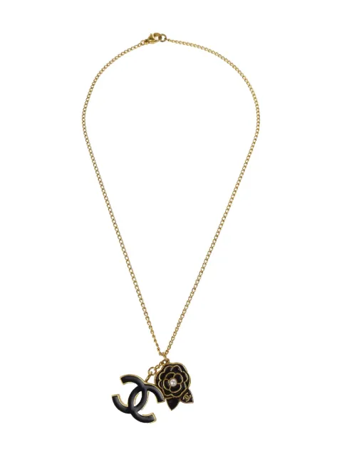 CHANEL Pre-Owned collier à pendentif Camellia (2002)