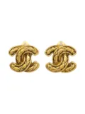 CHANEL Pre-Owned 1990-2000's CC clip-onc earrings - Gold