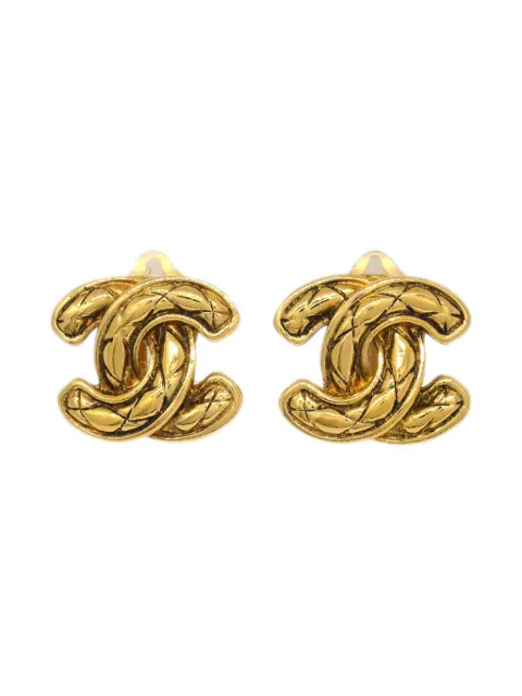 CHANEL Pre-Owned 1990-2000's CC clip-onc earrings