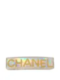 CHANEL Pre-Owned 1997 logo-lettering hair clip - Neutrals
