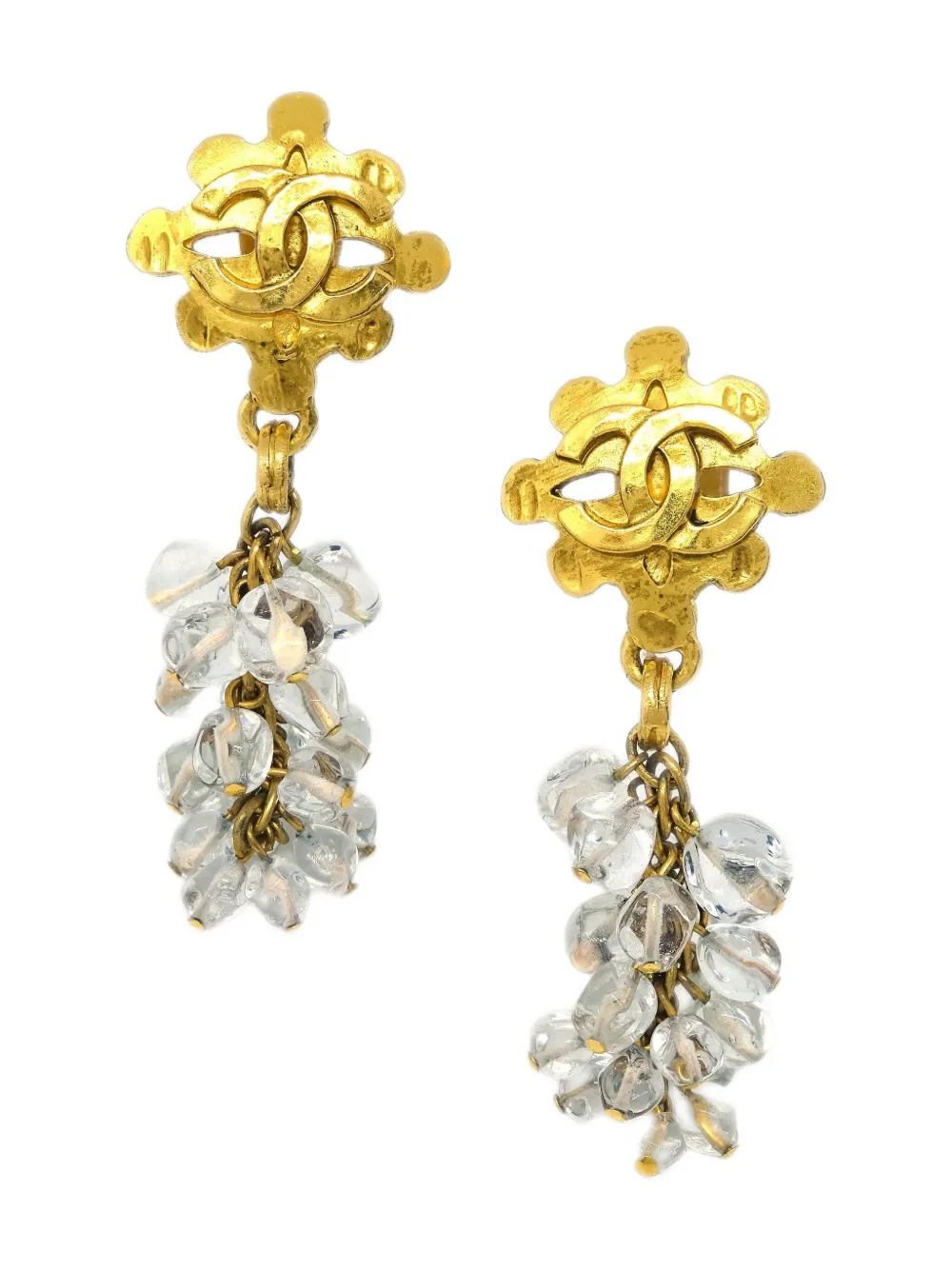 Pre-owned Chanel 1994 Cc-logo Clip-on Earrings