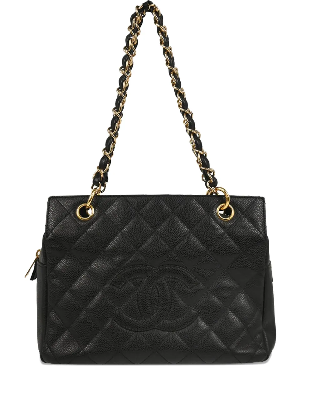 CHANEL Pre-Owned 2007 プチ ショッピング トートバッグ - ブラック CHANEL Pre-Owned 2007 プチ ショッピング トートバッグ - ブラック