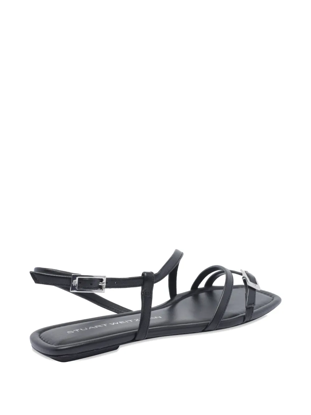 Stuart Weitzman Georgie flat sandals Black