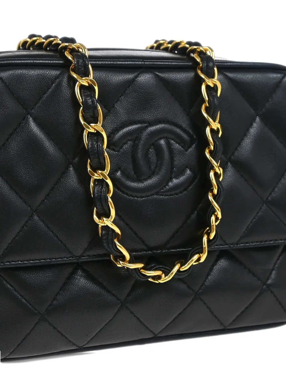 Pre-owned Chanel 1995 Mini Quilted Cc Logo Shoulder Bag