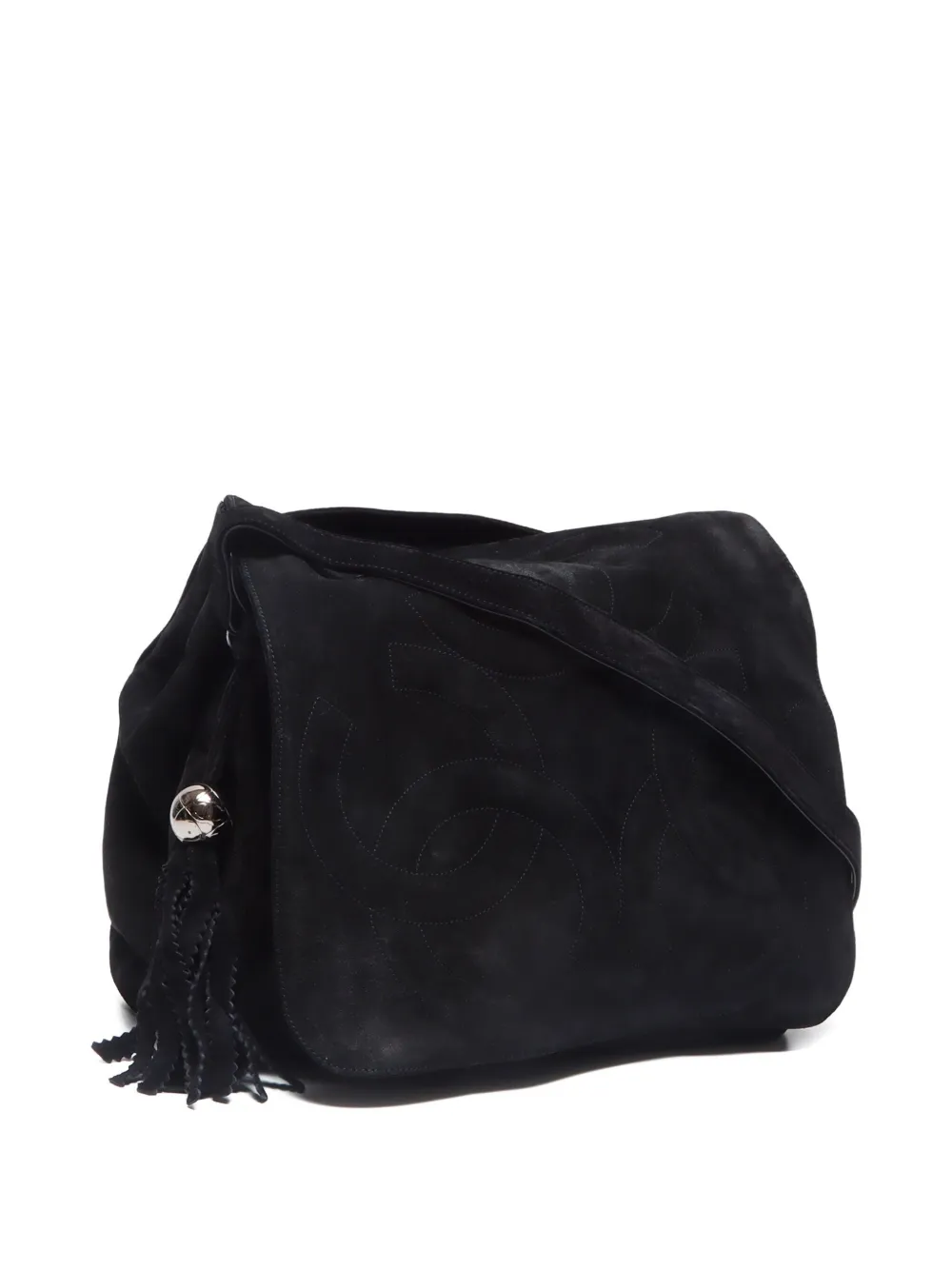 Pre-owned Chanel 1994-1996 Cc Mark Shoulder Bag In Black