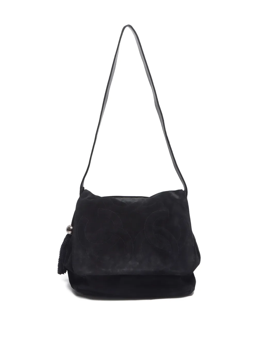 Pre-owned Chanel 1994-1996 Cc Mark Shoulder Bag In Black
