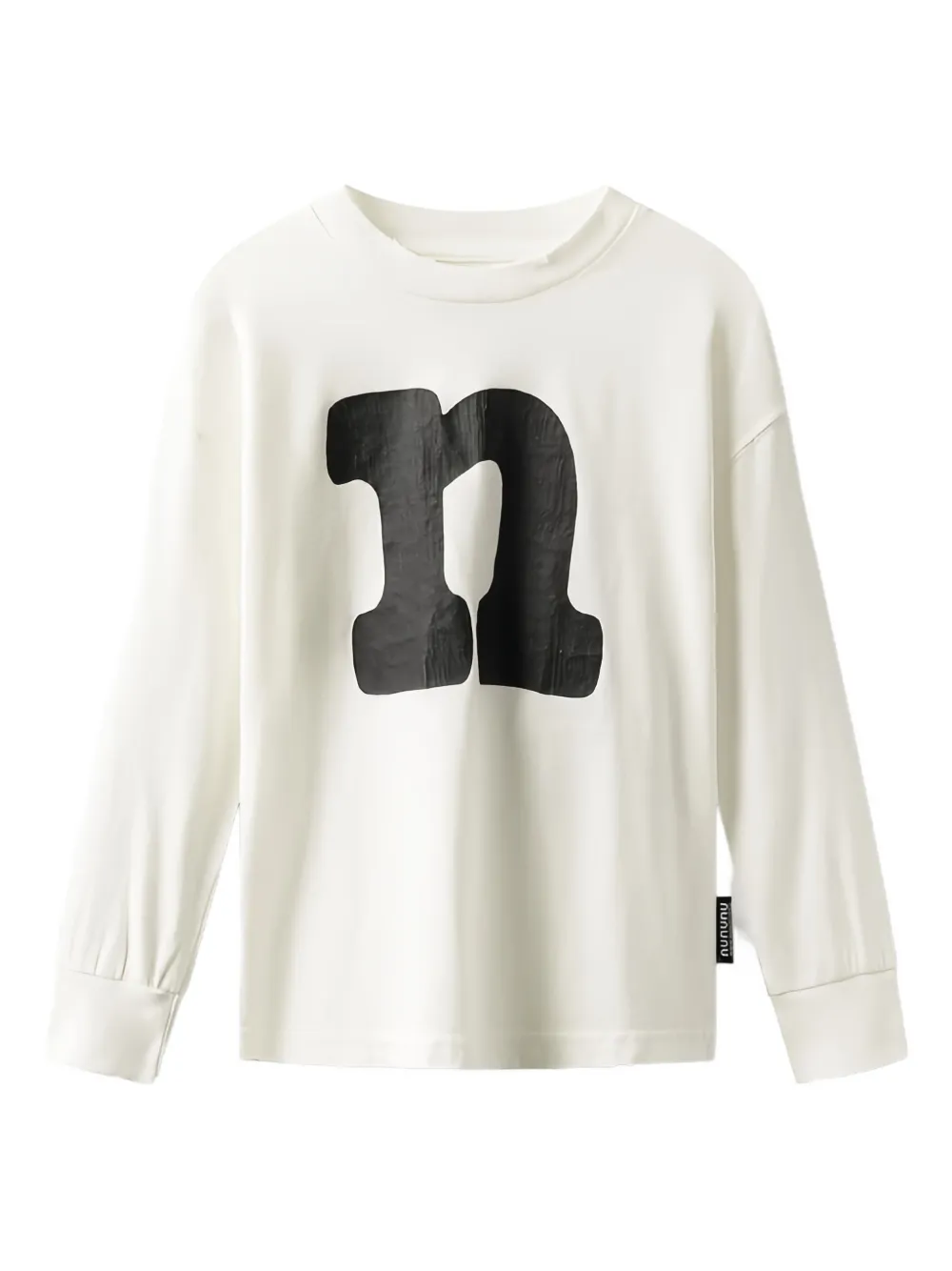 Nununu Graphic-print Long-sleeve Top In White