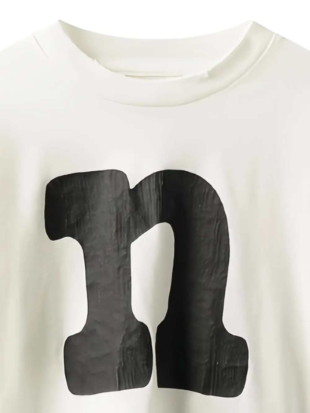 Nununu Graphic-print Long-sleeve Top In White